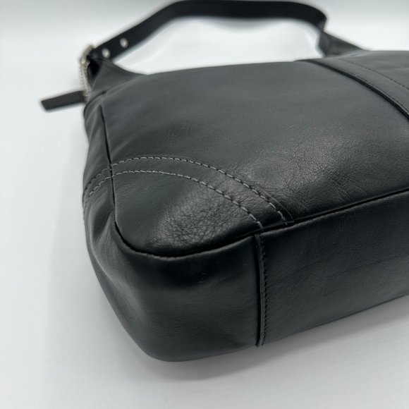 Vintage COACH Legacy Black Leather Hobo Shoulder/Handbag in EVC - Picture 5 of 16